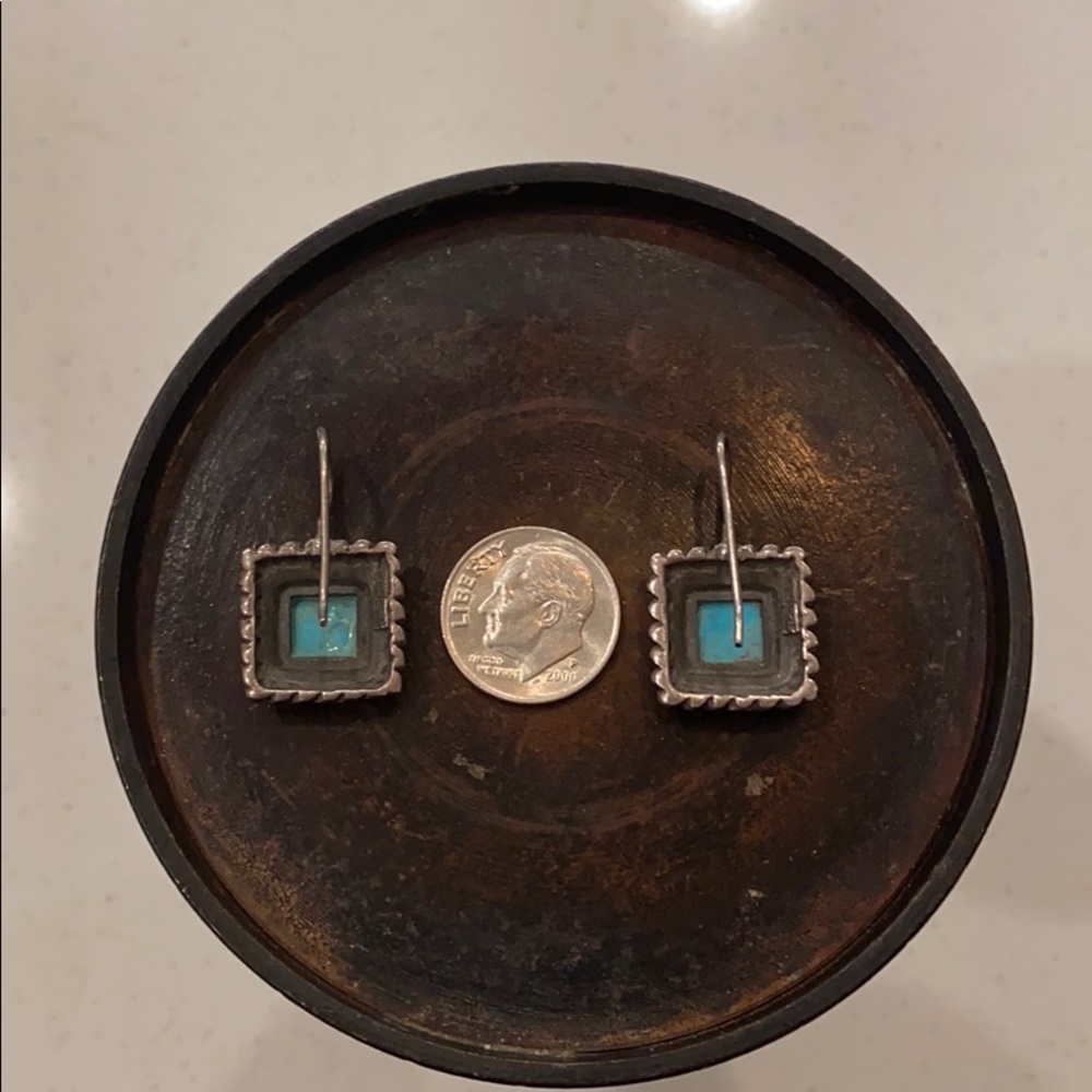 Turquoise earrings - Picture 2 of 6